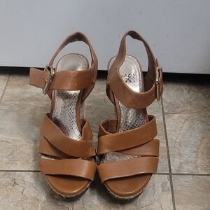 Gianni Bini Tan Leather Women's Sandals